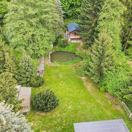 Ferienwohnung Tiny House Am Teich Garnsdorf Exterior foto