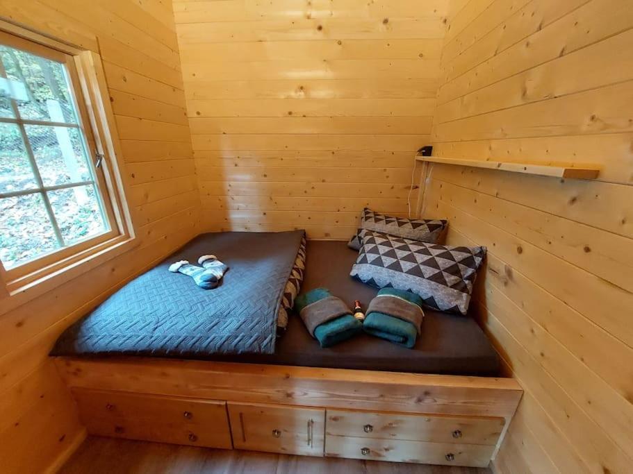 Ferienwohnung Tiny House Am Teich Garnsdorf Exterior foto