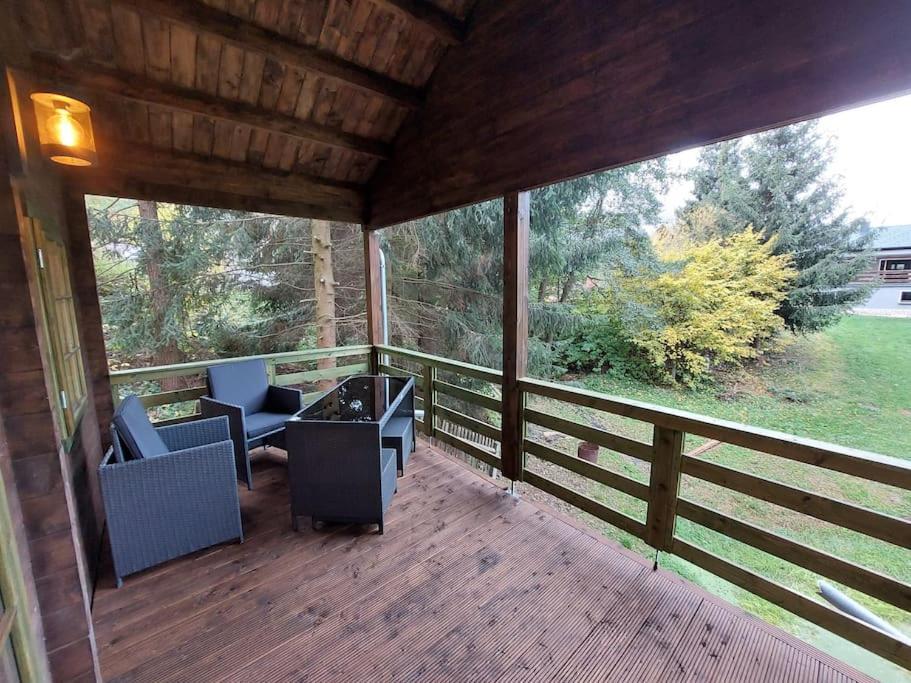 Ferienwohnung Tiny House Am Teich Garnsdorf Exterior foto