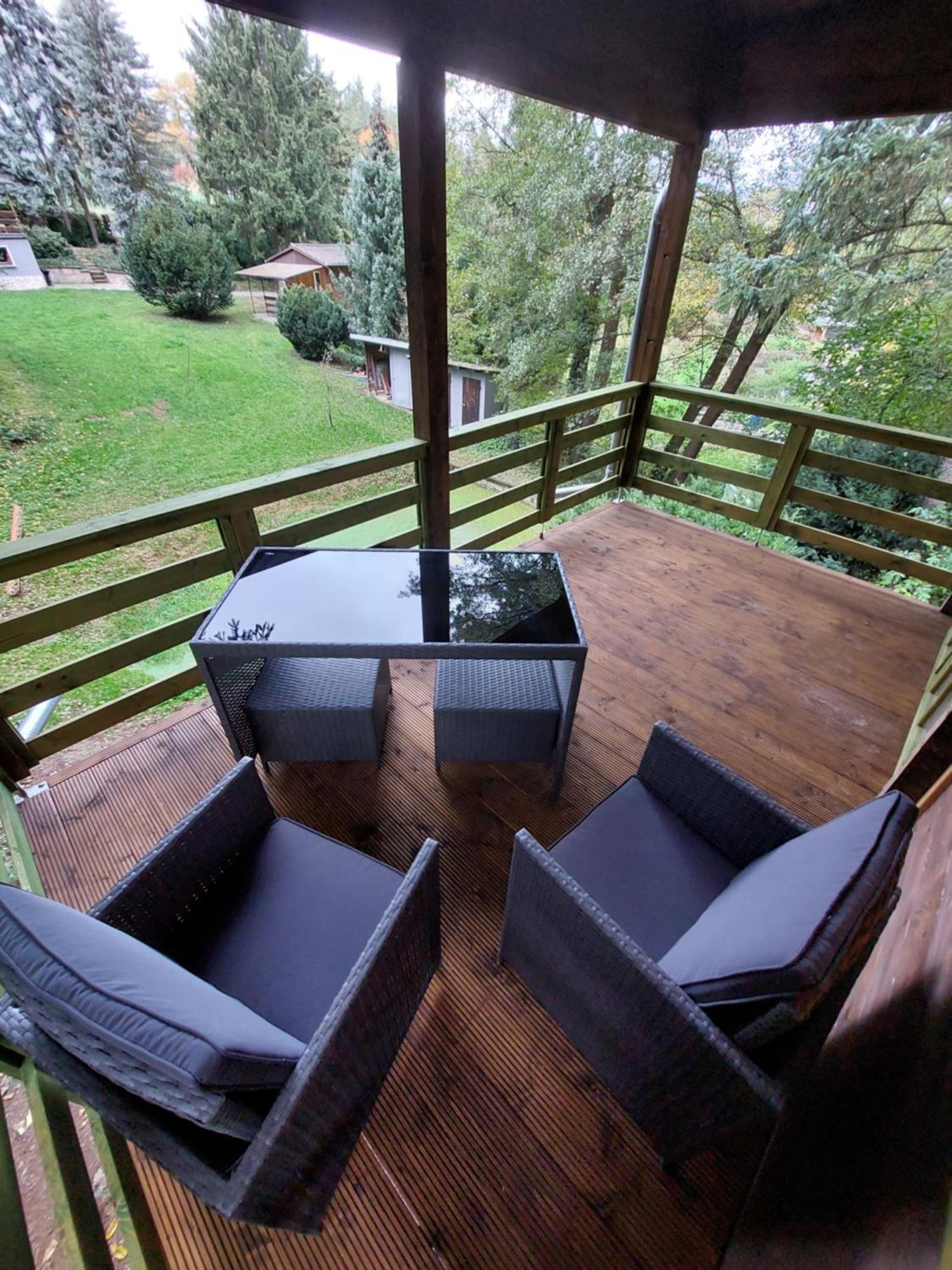 Ferienwohnung Tiny House Am Teich Garnsdorf Exterior foto